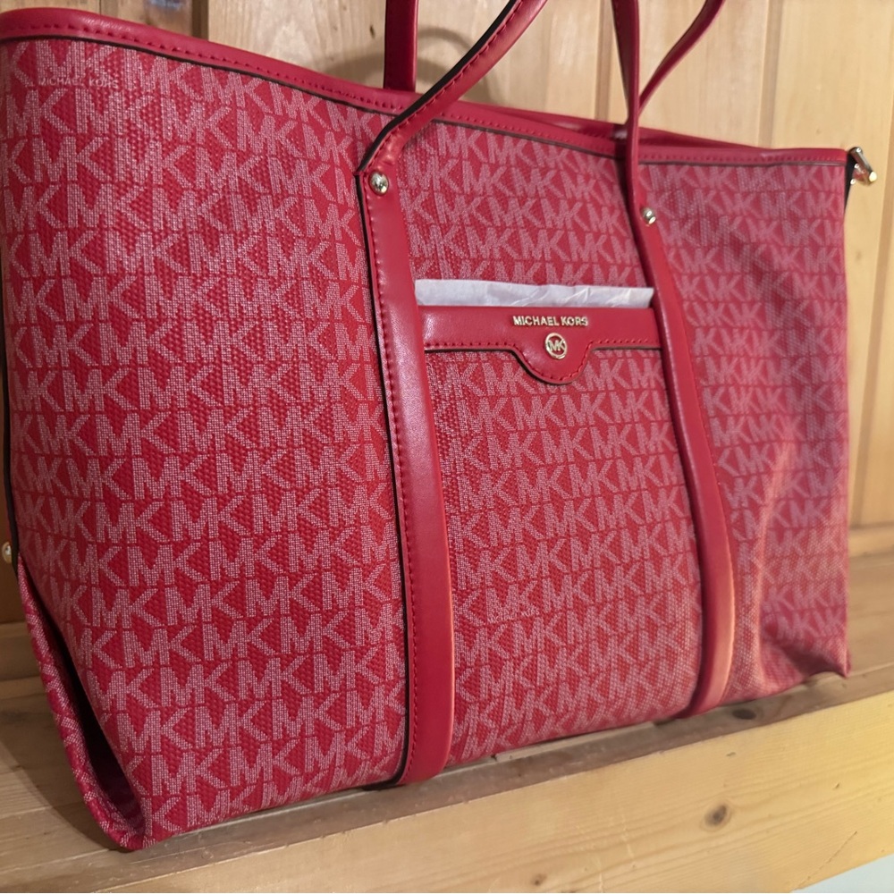 Michael Kors Red Beck Shoulder Bag